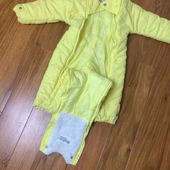 Vintage 80s Arctic Expedition yellow pastel duck applique 12 months Snow suit - Picture 3 of 11